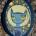 Blue Astrokitty on Wood