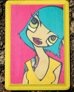 Rainbow Tattoo on Wood